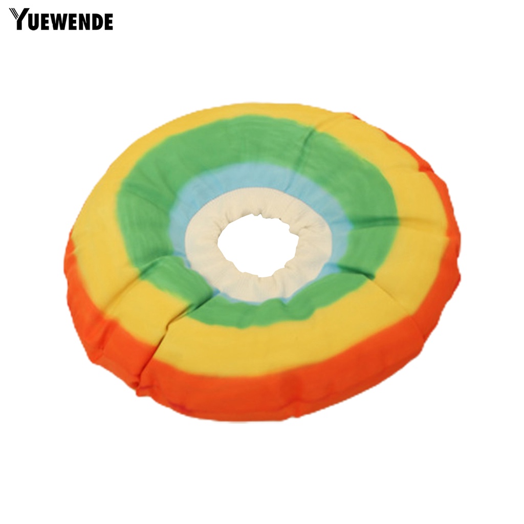 Vòng Cổ Dây Rút Chống Cắn Chống Thú Cưng Mềm Mại Họa Tiết Sọc Cầu Vồng Có Thể Điều Chỉnh Được YQ.E