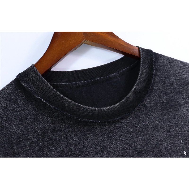 G-elory - DE-PT- Áo Thun Tay Ngắn Dáng Rộng In Chữ Thời Trang Xuân Hè Mới Nhất 23 Trọng Lượng Nặng Cho Nam