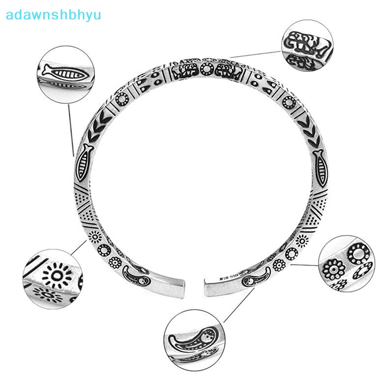 Vòng Tay Hở Màu Bạc Phong Cách Bohemian Vintage Thời Trang