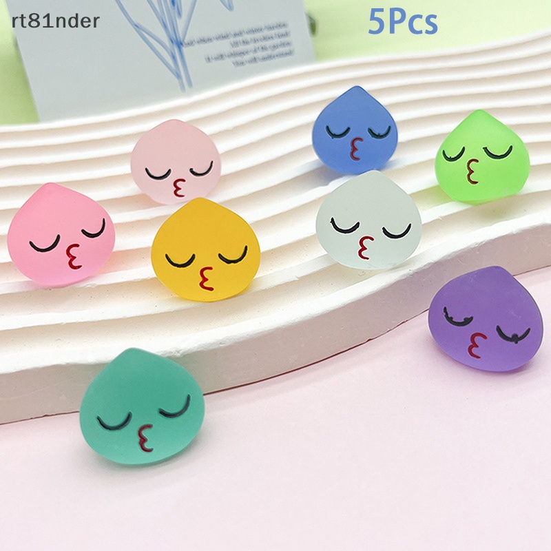 Rt Bộ 5 Tượng Nhỏ Hình Giọt Nước Màu Dạ Quang Bằng Nhựa Resin Dễ Thương Trang Trí Bảng Điều Khiển Xe Hơi / Nhà Cửa / Sân