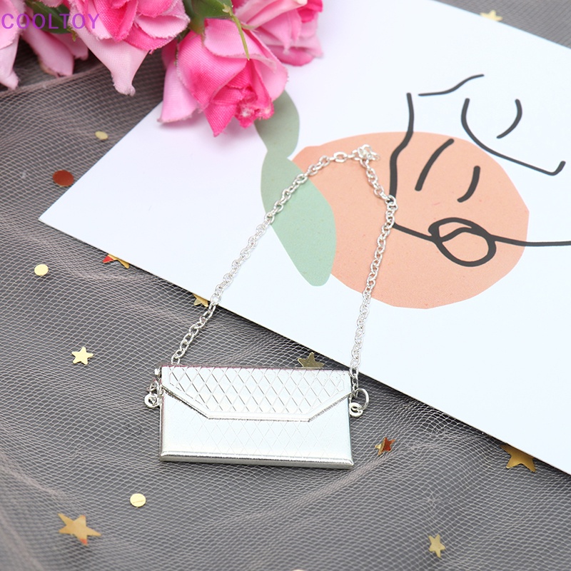 Túi Xách Tay Bằng Kim Loại Thời Trang Cho Búp Bê Tỷ Lệ 1 / 12