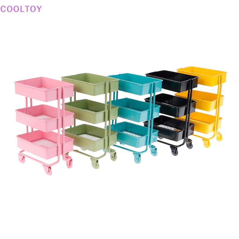 Kệ Để Đồ Có Bánh Xe Tỉ Lệ 1: 12 Trang Trí Nhà Búp Bê