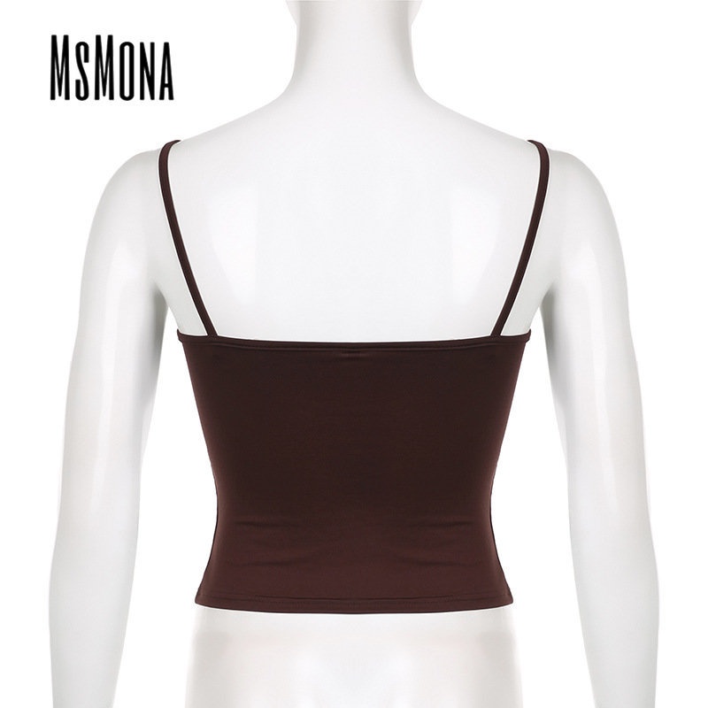 Áo Tank Top Hai Dây Màu Trơn Thời Trang 2023 Quyến Rũ Cho Nữ