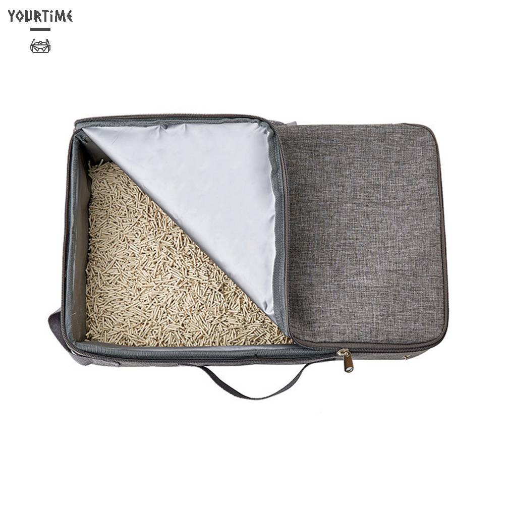 Hộp Đi Vệ Sinh Di Động Hình Chữ Nhật Có Thể Gập Lại Kèm Xẻng Cho Mèo