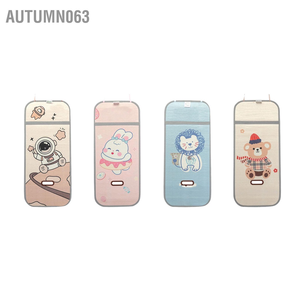 Autumn063 Xe Đẩy Cooler Pad Họa Tiết Dễ Thương Làm Mát Thảm Tre Đa Năng Thoáng Khí Miếng Lót Ghế