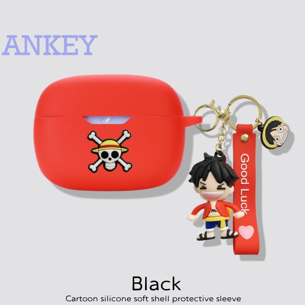 For Anker Soundcore Life Dot 3i / Note 3i / P2i P3i A20i A3i Earphone Silicone Case Red Boy Lovely Earbuds Protective Headphone Cover Headset Skin with Pendant