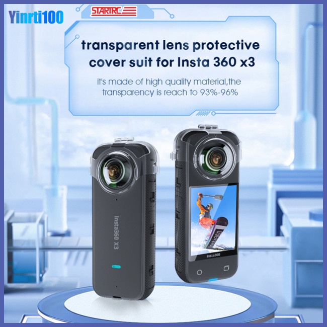 Vỏ Bảo Vệ Ống Kính Máy Ảnh Trong Suốt Chống Bụi Chống Rơi Cho Insta360 X3