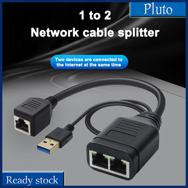 Mới Bộ Chia Mạng Lan RJ45 1 Female Sang 2 Female