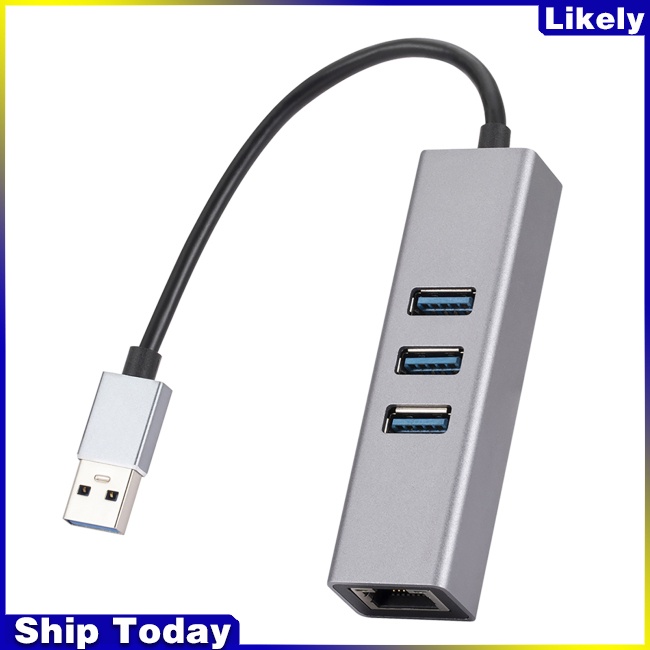 Thẻ Mạng 3 Cổng Usb 3.0 Type c Sang Rj45 Gigabit Ethernet Cho Laptop