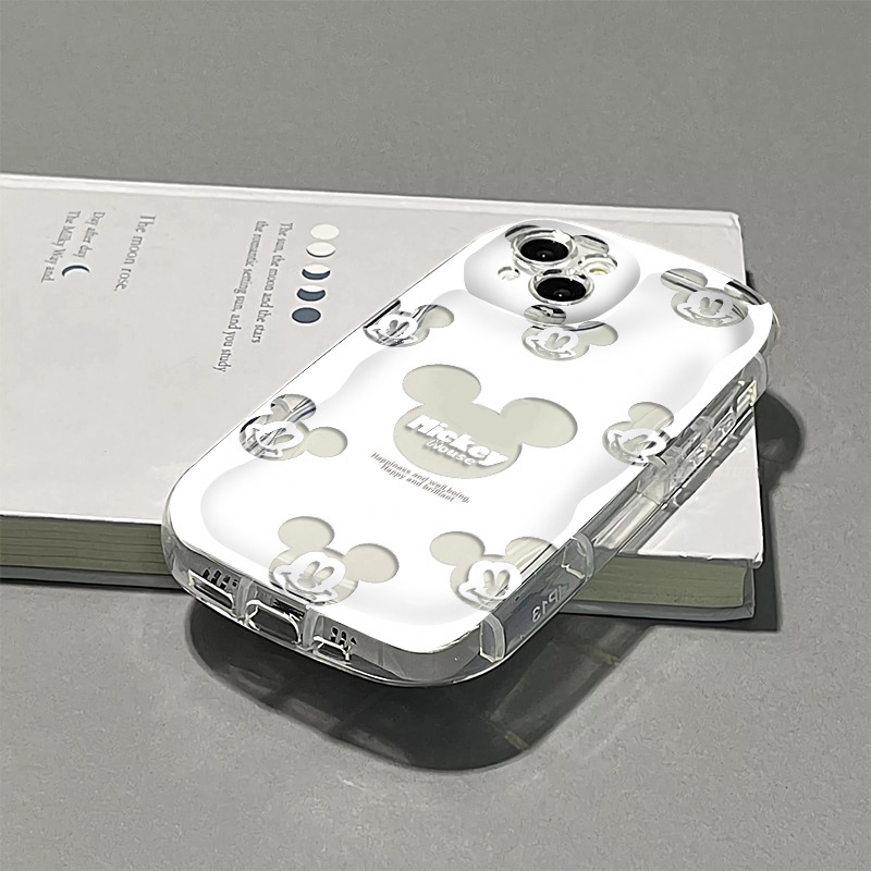 Ốp Điện Thoại Silicone Mềm Trong Suốt Chống Sốc In Hình Chuột Dễ Thương Cho IPhone 14 13 12 11 Pro Max XS X XR