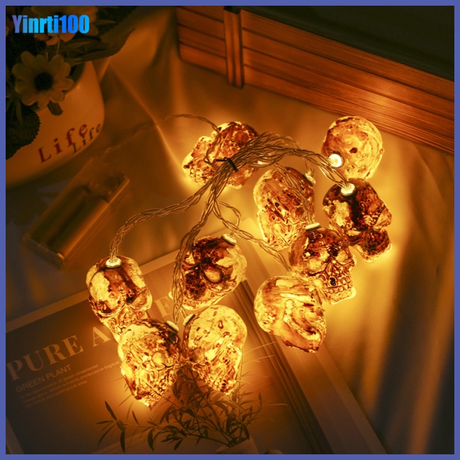 Dây Đèn Led Hình Đầu Lâu Trang Trí Halloween