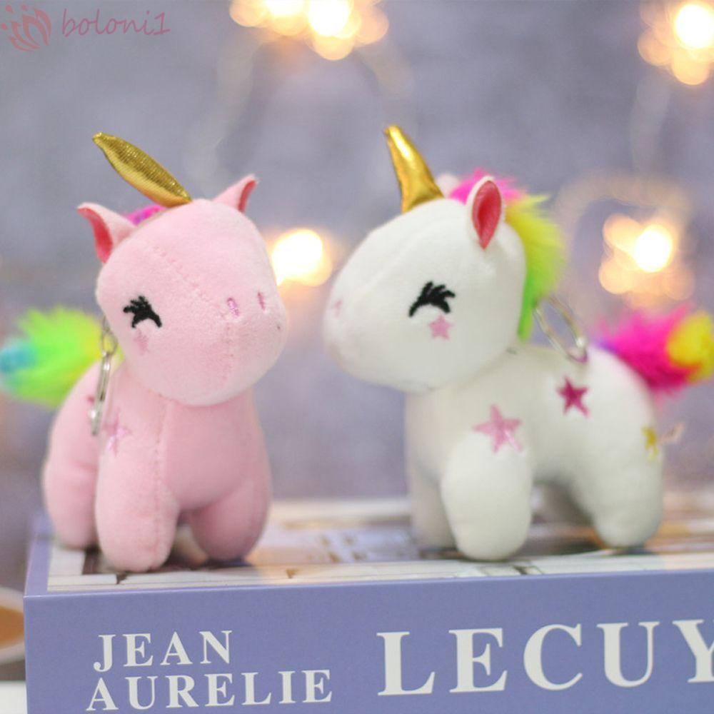 Móc Khóa Hình Kỳ Lân Phối Lông Màu Kẹo Dễ Thương