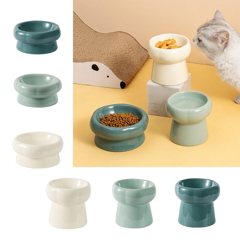 Bát Uống Nước Bằng Sứ Hình Cánh Hoa Chống Quá Khổ AARON1 Cho Thú Cưng