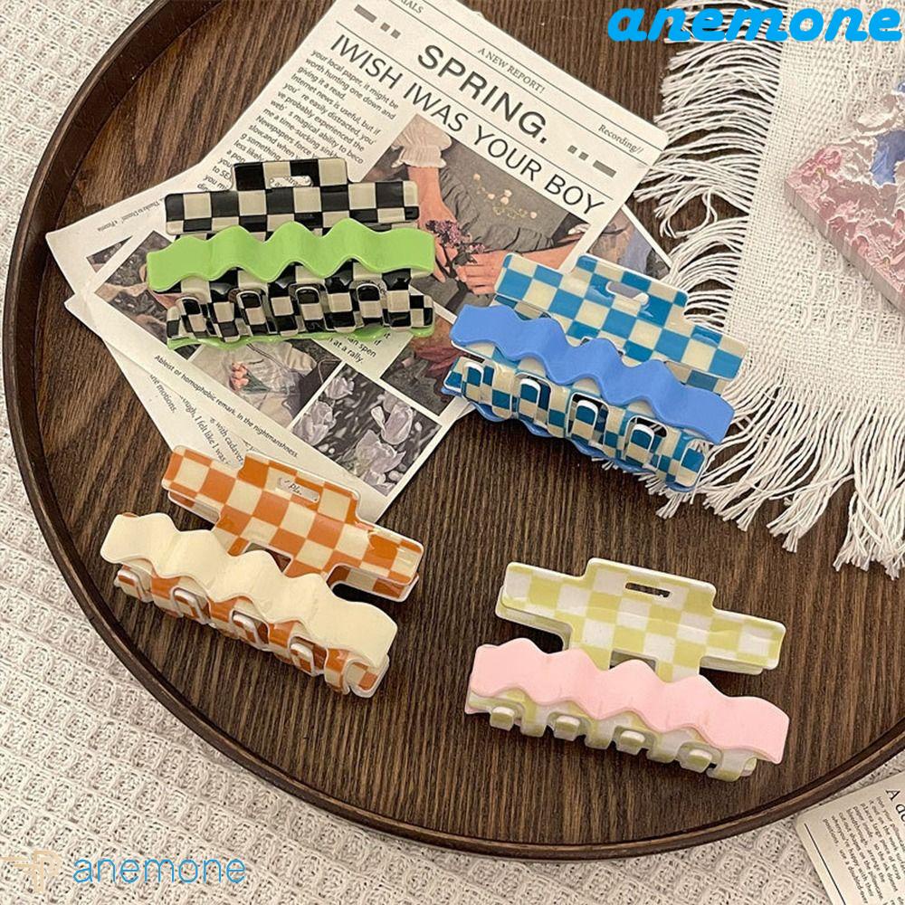 Kẹp Tóc Móng Vuốt Đuôi Ngựa Nhiều Màu Sắc Kẻ Sọc Caro Phong Cách Hàn Quốc Ngọt Ngào Dễ Thương Dành Cho Bạn Nữ