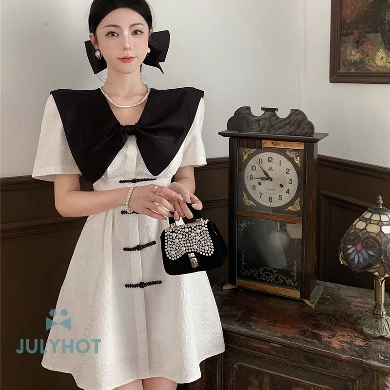 Áo Sơ Mi Mùa Hè Thắt Nơ Phong Cách Pháp Mát Mẻ Dành Cho Nữ