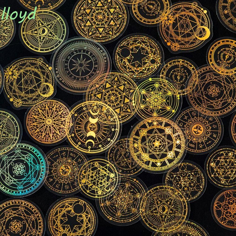 Lloyd Bộ 45 Miếng Dán Lá Đồng Hình Hoa Bướm Ngôi Sao Mặt Trăng Cổ Điển