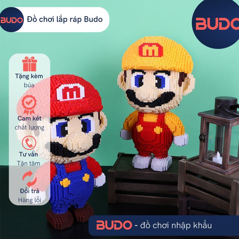 Xếp hình Mario Lugi cỡ lớn size to 50cm đồ chơi xếp hình nano 3d cho bé chuẩn mẫu