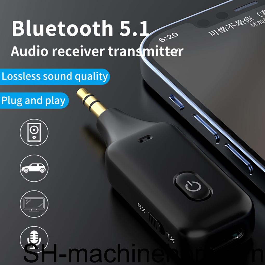 Thiết Bị Nhận Tín Hiệu Bluetooth Có Thể Sạc Lại Tích Hợp Mic 3 5mm Cho Loa Xe Hơi