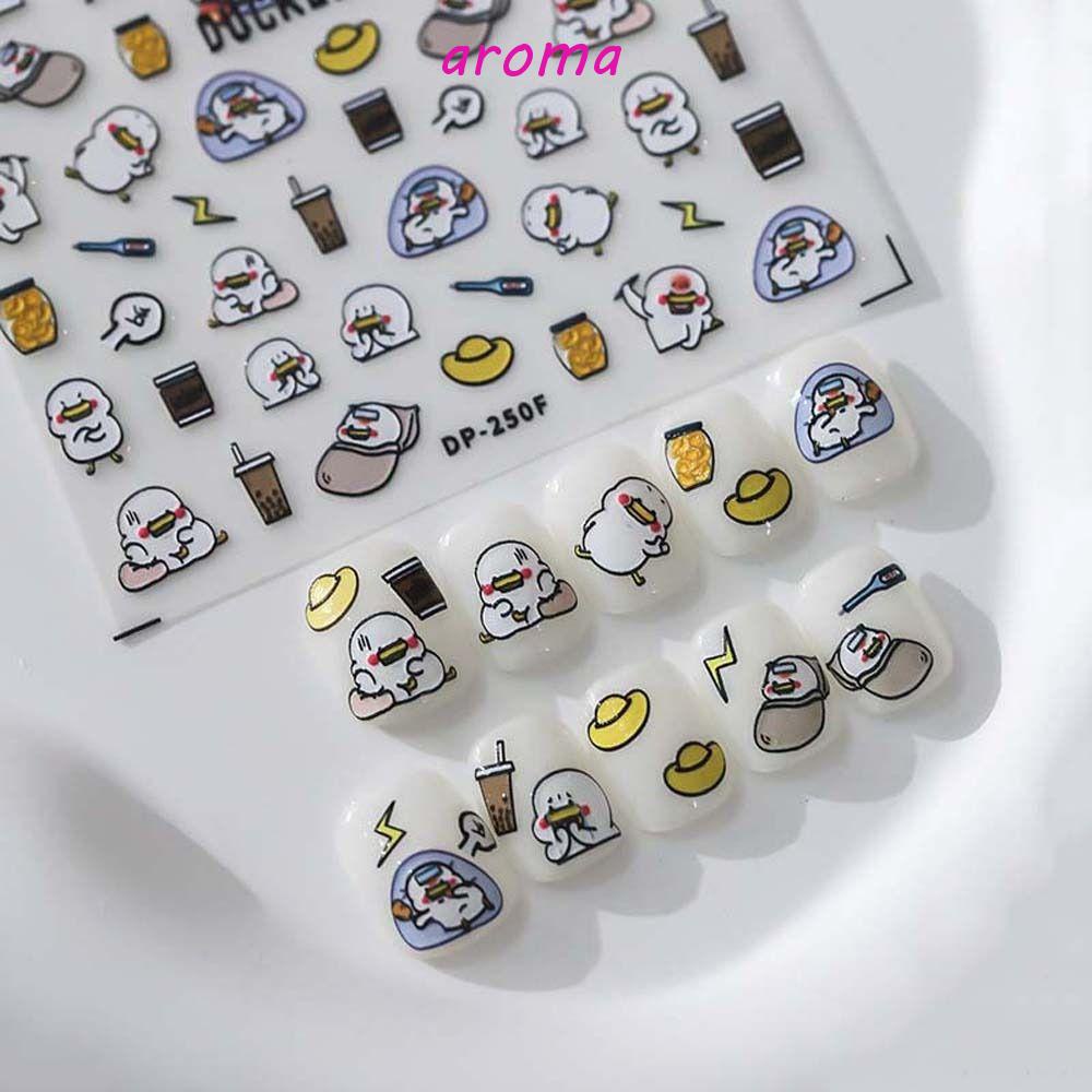 Miếng Dán Móng Tay Họa Tiết Hoạt Hình Dễ Thương Cho Nữ