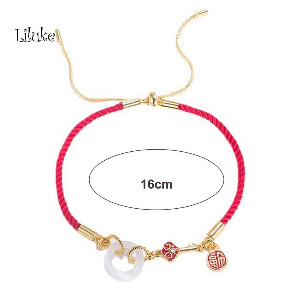 Vòng Tay Mạ Vàng Trang Trí Ngọc Bích Nhân Vật Năm Mới Phong Cách Trung Hoa Cho Nữ