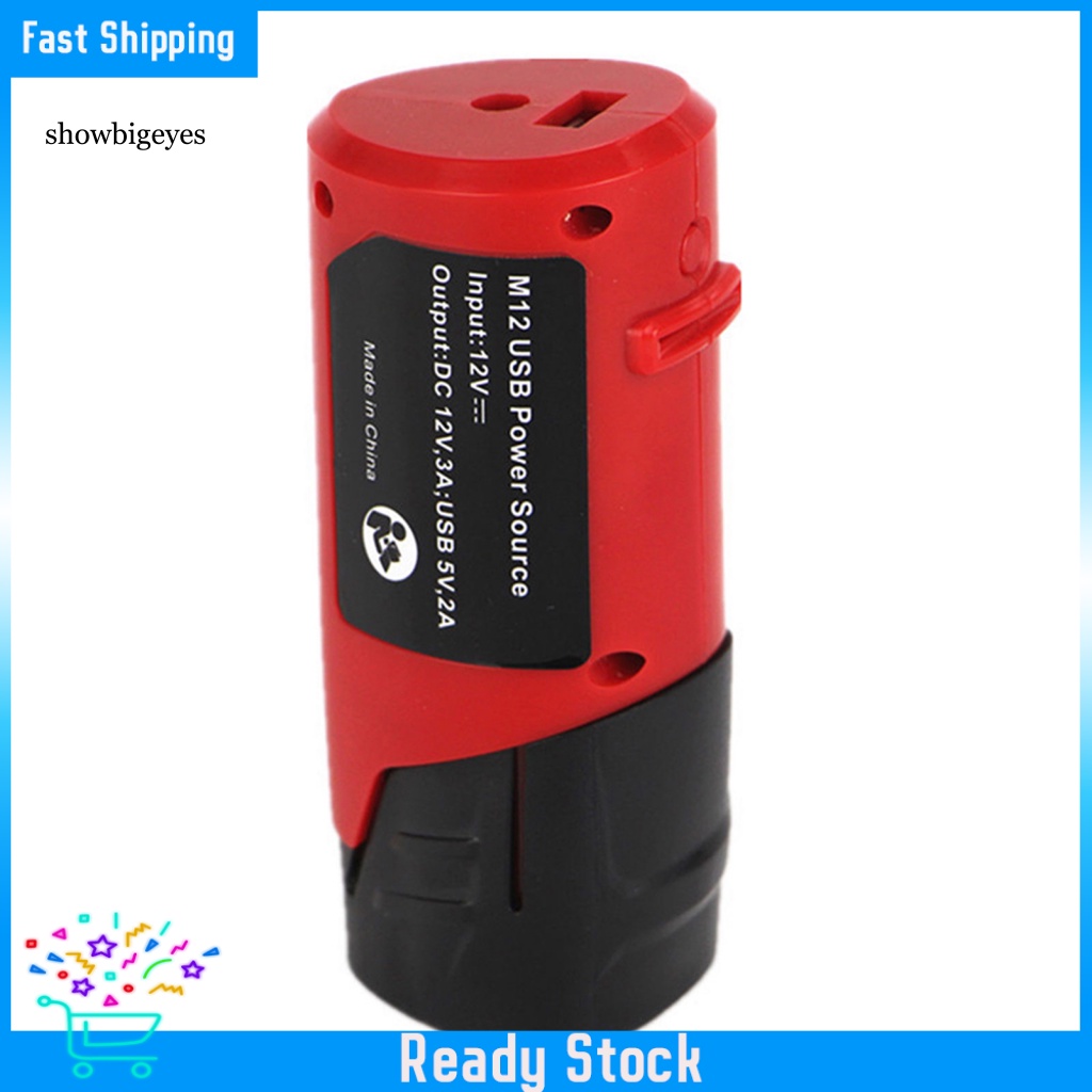 Bộ Chuyển Đổi Pin USB DC 12V Cho Milwaukee 49-24 - 2310 48-59 - 1201 M12