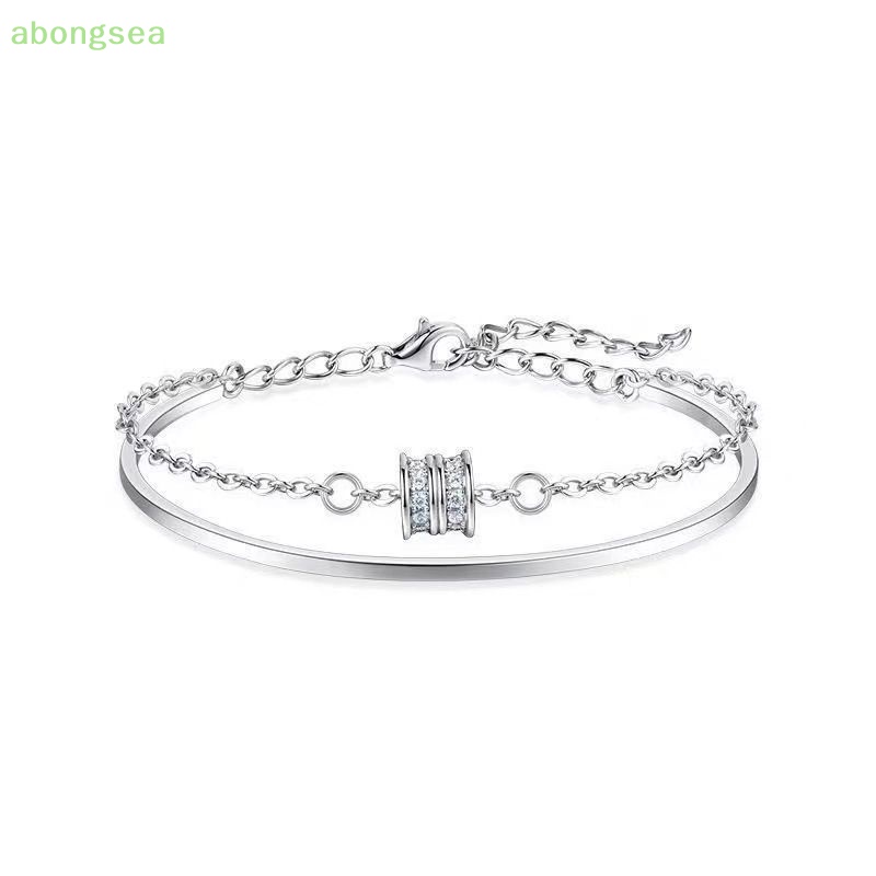 Abongsea Vòng Đeo Tay Hai Lớp Dạng Chuỗi Tua Rua Thời Trang Ngọt Ngào Dễ Phối Đồ Cho Nữ