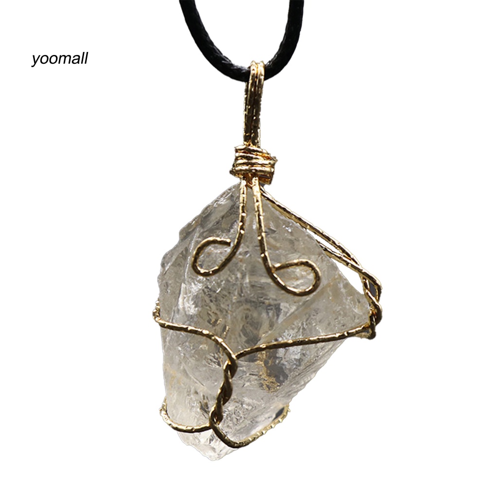 Vòng cổ Mặt Đá Pha Lê Nhân Tạo Màu Sắc Tươi Sáng Dành Cho Nam Và Nữ