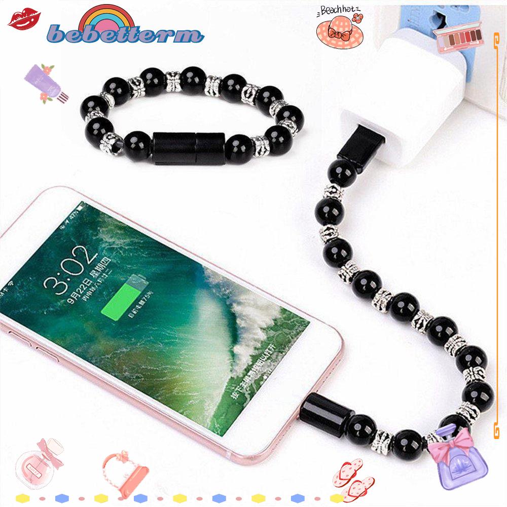 Dây Cáp Sạc USB Loại C Thiết Kế Dạng Vòng Đeo Tay Xỏ Hạt