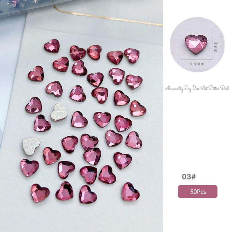 Sa Set 50 Hạt Pha Lê 3D Đính Móng Tay Sang Trọng