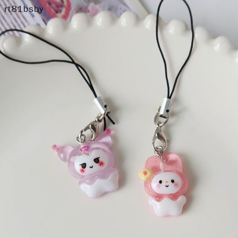 Rt Kawaii Sanrio Kuromi Dây Đeo Điện Thoại / Ba Lô / Móc Khóa Hình Búp Bê Melody Cinnamoroll Xinh Xắn Thích Hợp Làm Quà Tặ