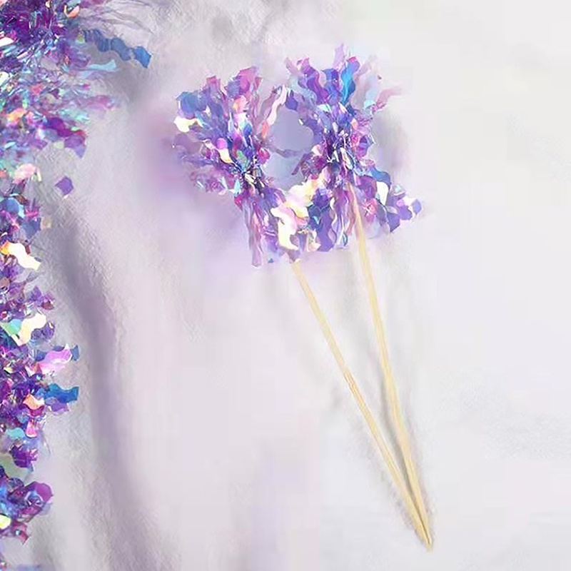 Set 5 Que Cắm Trang Trí Bánh Sinh Nhật Nhiều Màu Sắc Lấp Lánh Mới