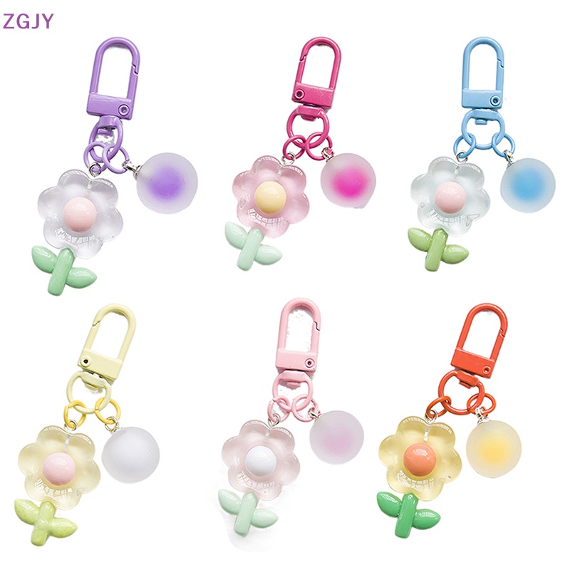 Móc Khóa Hình Hoa ZGJY Ngọt Ngào Sáng Tạo Nhiều Màu Sắc Dành Cho Nữ Mới