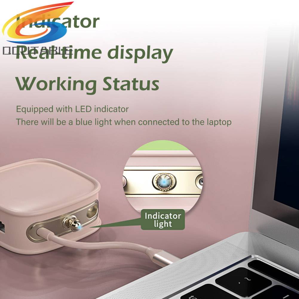 Bộ Chia Cổng Sạc USB 10 Trong 1 Hình Túi Xách