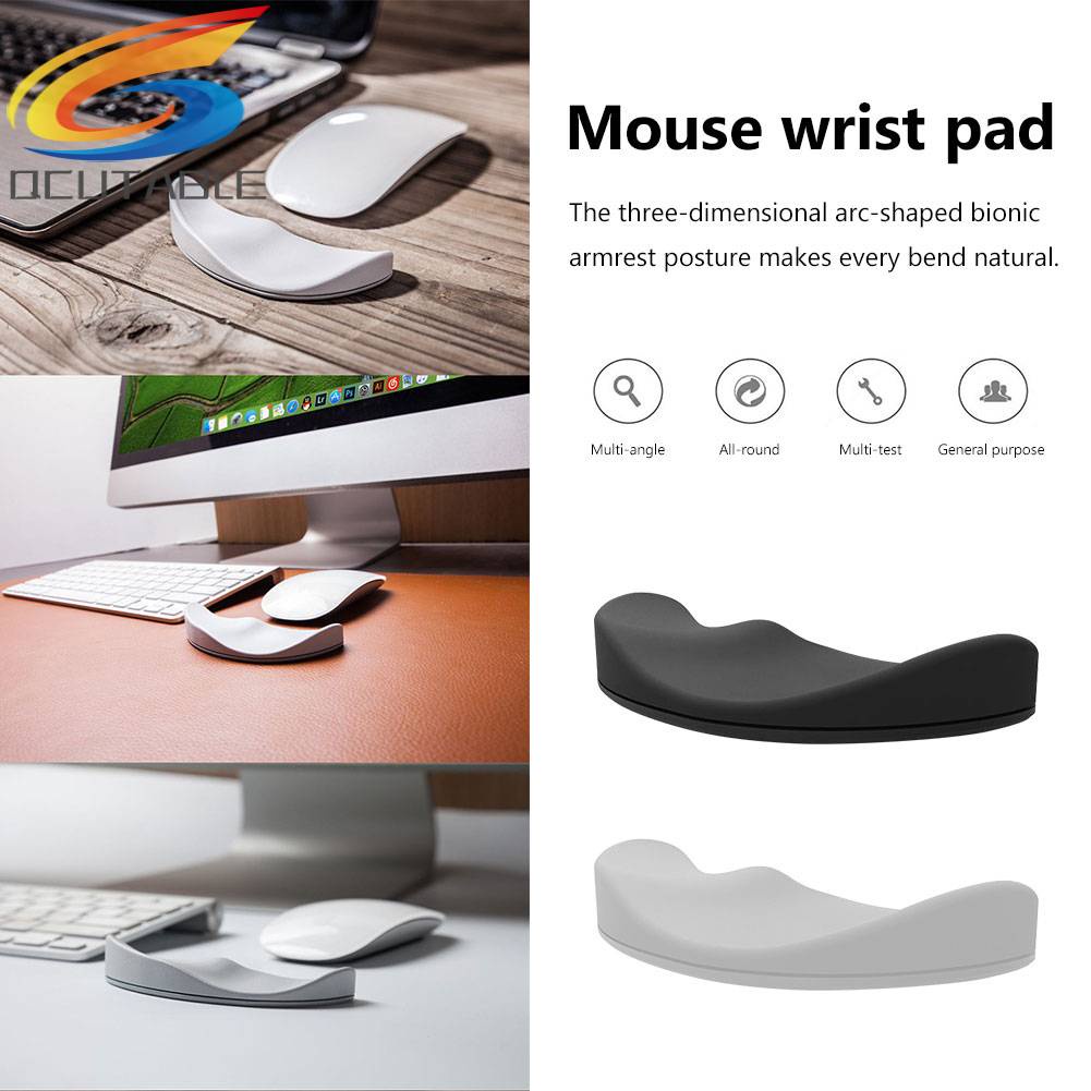 Tấm Lót Chuột Bằng Silicon Mềm Có Đệm Kê Cổ Tay Cho PC / Văn Phòng