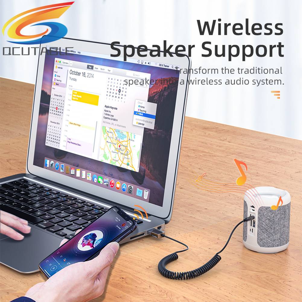 Essager Thiết Bị Nhận Tín Hiệu Âm Thanh Bluetooth Jack 3.5mm Cho Xe Ô Tô