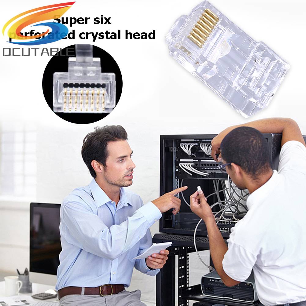 Set 100 Đầu Nối Mạng 8P8C UTP RJ45 Cat6