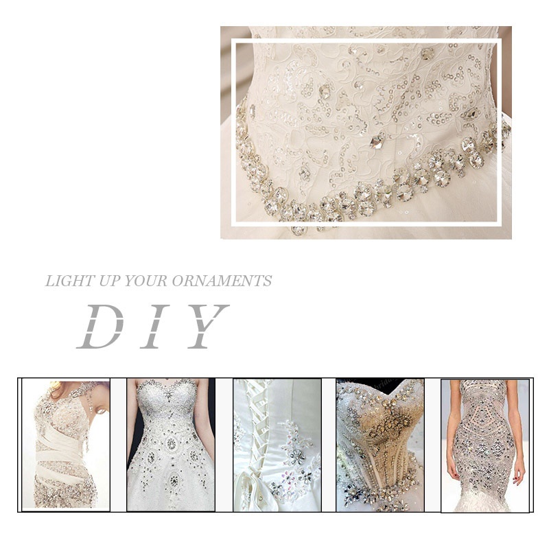 Bán Sỉ! Bán Sỉ! Nút Áo Đính Đá Pha Lê Trong Suốt May Vá Quần Áo AAAAA