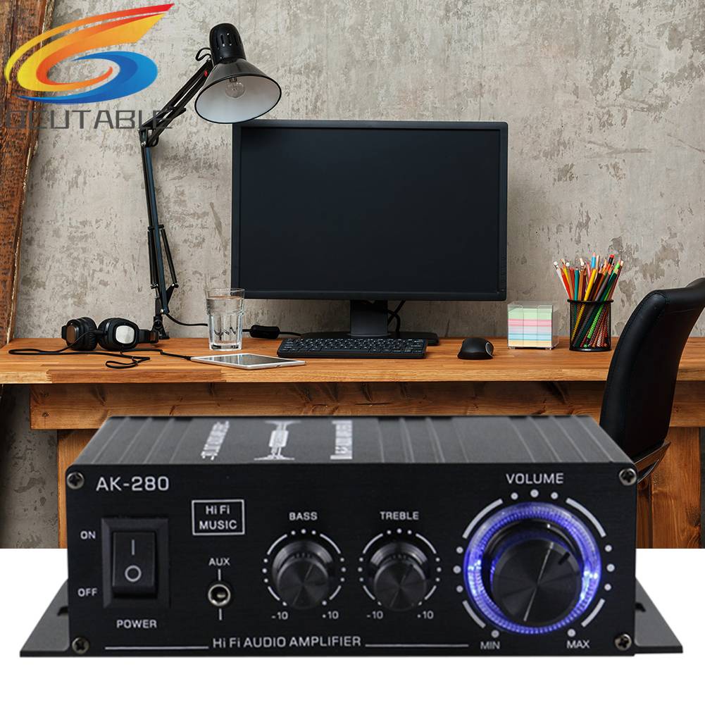 Bộ Khuếch Đại Âm Thanh Kỹ Thuật Số AK-280 40W + 40W 12V 2 Kênh Chuyên Dụng