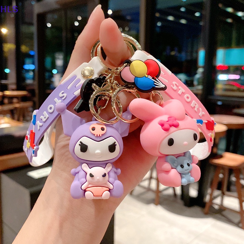 [HLS] Móc Khóa Xe Hơi / Túi Xách Nhỏ Nhắn Hình Hoạt Hình Sanrio Series Kulomi Cinnamon Đáng Yêu Làm Quà Tặng