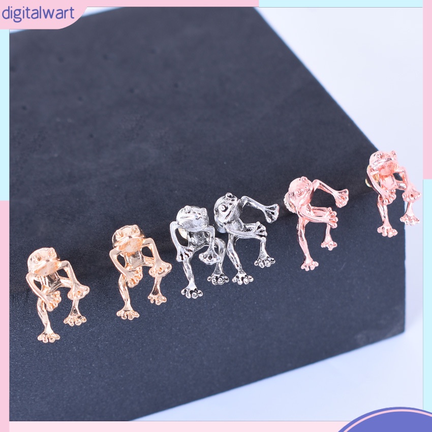 Bông Tai Bạc Hình Chú Ếch Phong Cách Âu Mỹ Cổ Điển Thời Trang Dành Cho Nữ