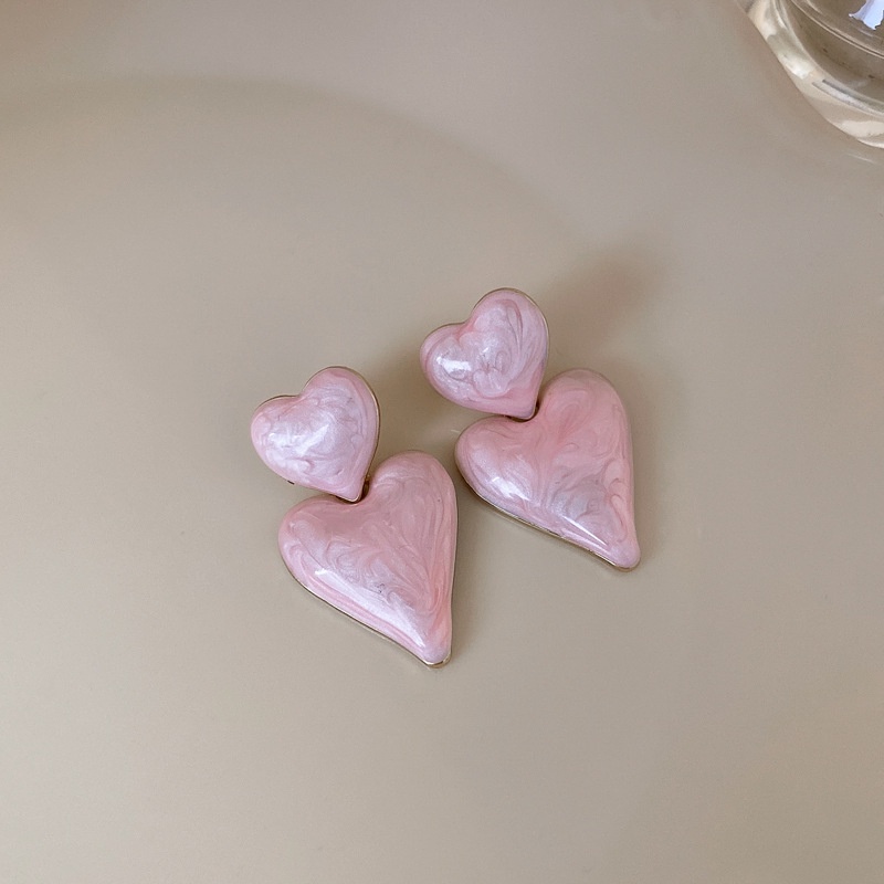 Bông Tai Bạc Hình Trái Tim Dễ Thương Ngọt Ngào Xinh Xắn