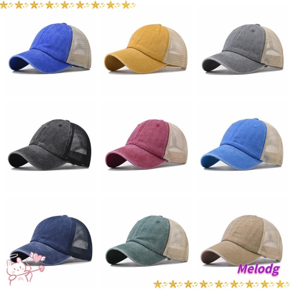 MELODG Mũ Lưỡi Trai Phối Lưới Thoáng Khí Thời Trang Cho Nam Và Nữ