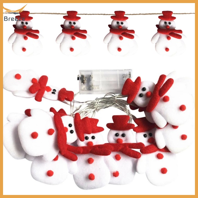 Dây Đèn Led Hình Người Tuyết Nhiều Màu Trang Trí Cây Thông Giáng Sinh