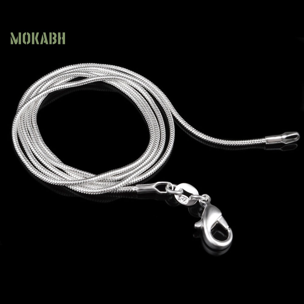 Vòng cổ Đồng Mạ Bạc Hình Xương Rắn Thời Trang Cho Nữ