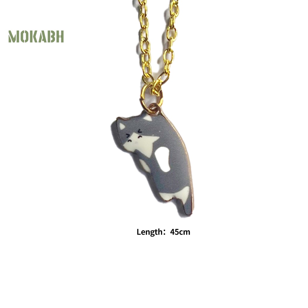 Vòng cổ Hợp Kim Chống Trầy Xước Họa Tiết Hình Mèo Dễ Thương