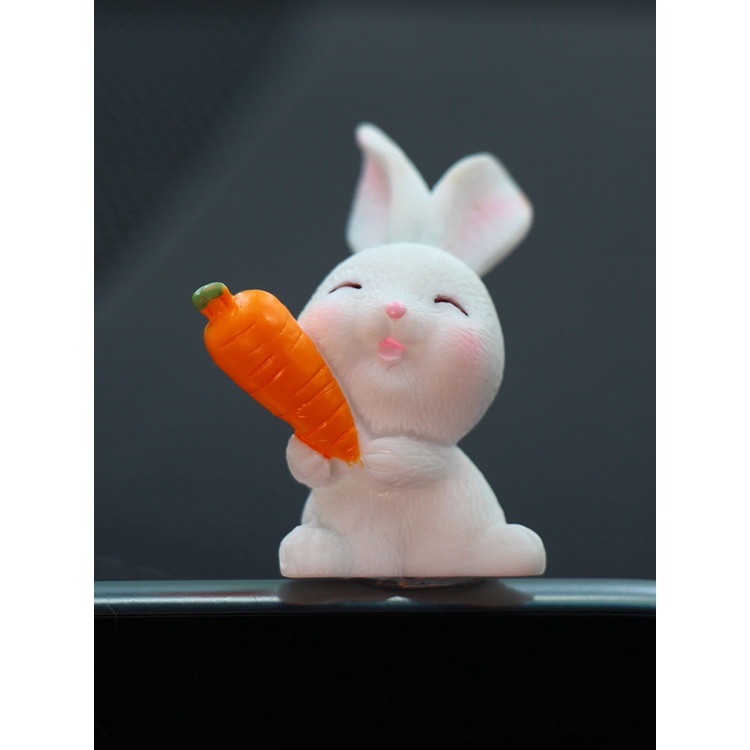 Phụ Kiện Trang Trí Xe Hơi Hình Thỏ Hoạt Hình Dễ Thương Sáng Tạo