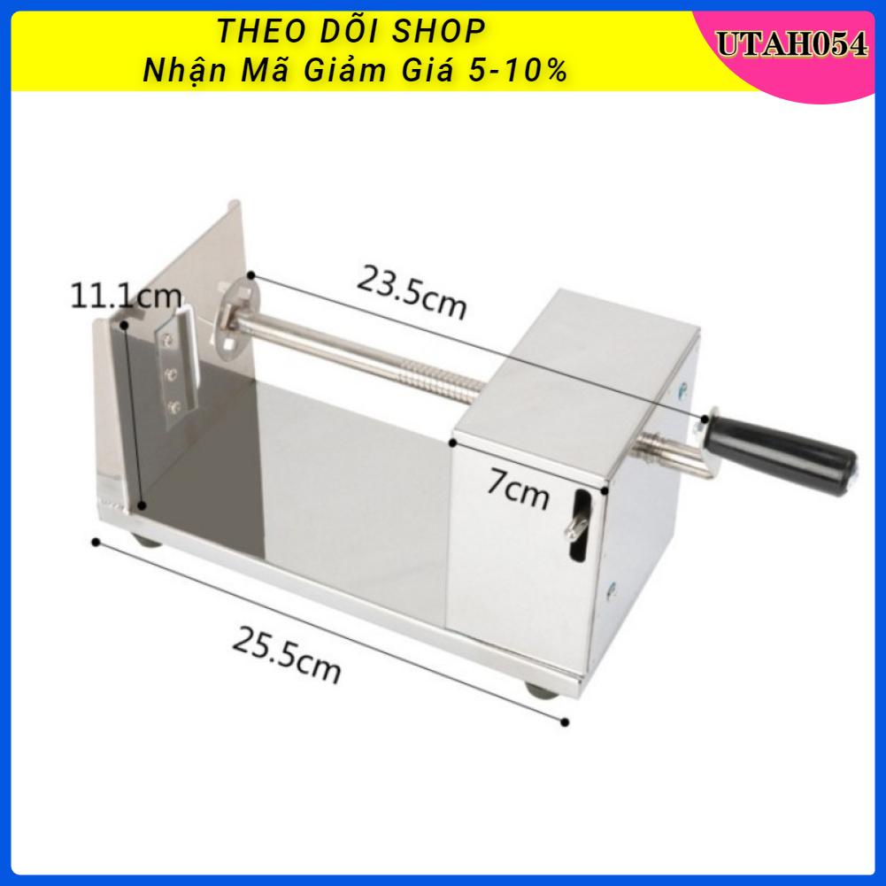 Utah054 Hướng dẫn sử dụng máy làm khoai tây chiên xoắn ốc bằng thép không gỉ Máy cắt tay cho nhà bếp gia đình