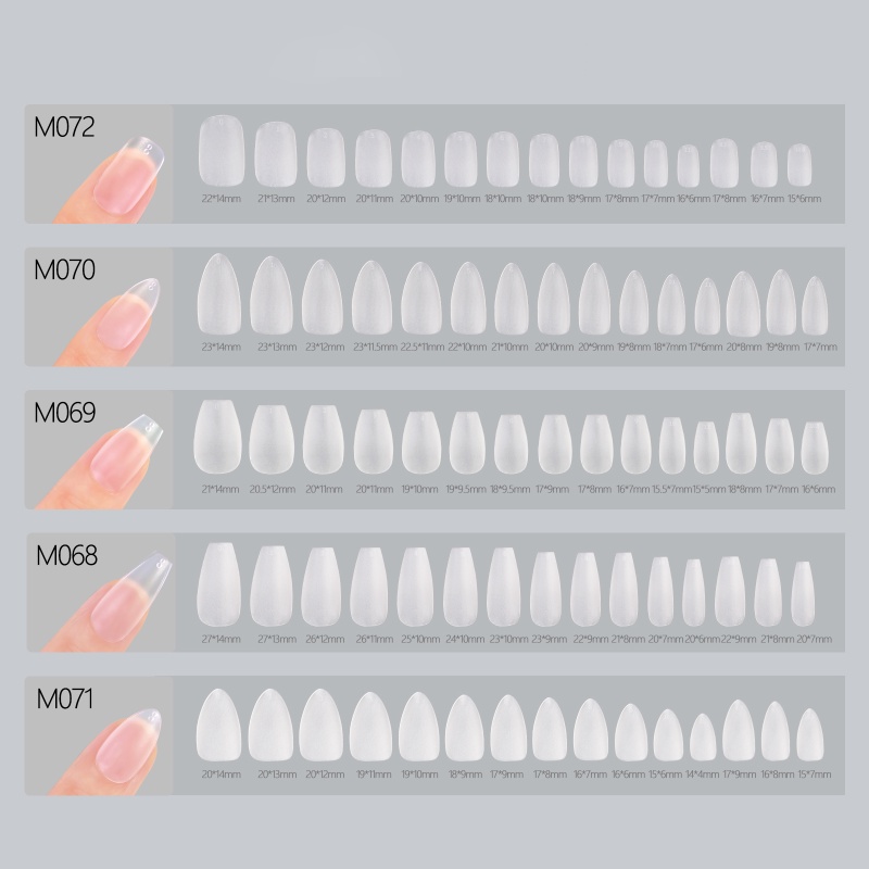 Misscheering 2023 Hộp 300 Móng Tay Giả Siêu Mỏng Không Để Lại Dấu Vết