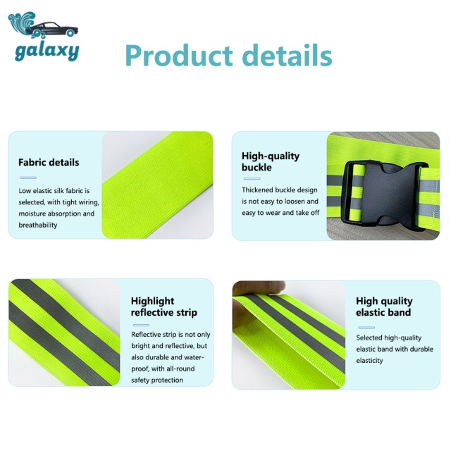 Galaxy Set 2 Vòng Đeo Tay Phản Quang Độ Co Giãn Cao An Toàn Cho Hoạt Động Ngoài Trời