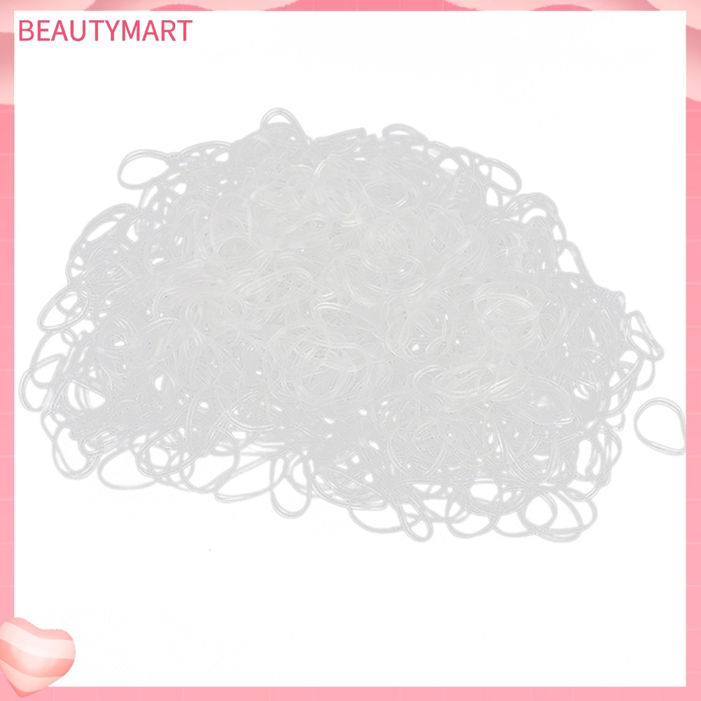 Set 500 Dây Thun Buộc Tóc Trong Suốt Dùng Một Lần